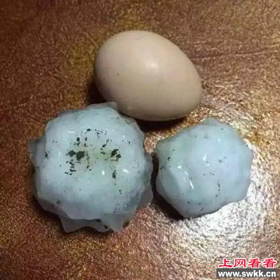江苏冰雹大如鸡蛋 砸到人还得了！ 图_0