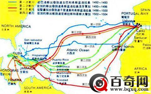 哥伦布是如何发现美洲大陆的 哥伦布船队