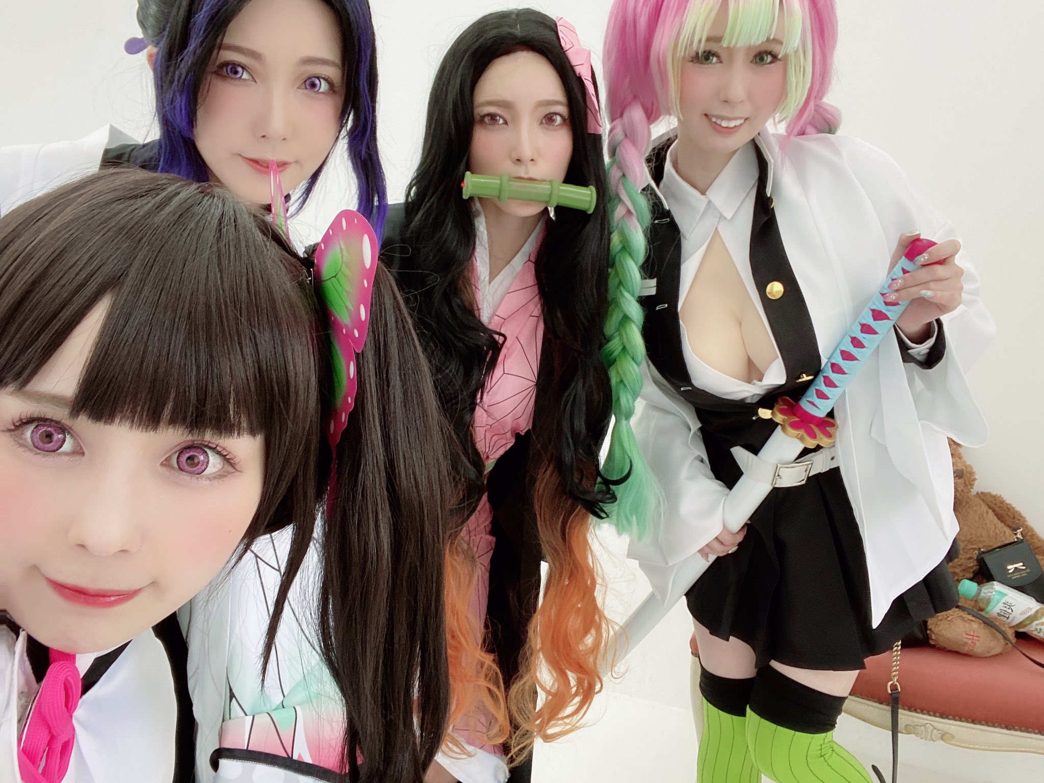 不是AV！《波多野結衣×上原亞衣×佳苗琉花》Cos「鬼滅之刃」還原度真高啊！