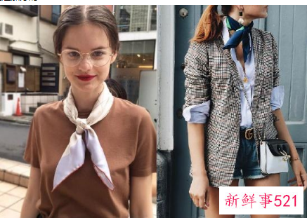 小丝巾怎么搭配才好看呢