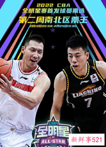 全明星第二周易建联稳坐票王之位