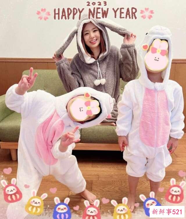苍井空新年晒照:穿兔子服童颜好甜,赞丈夫体力好