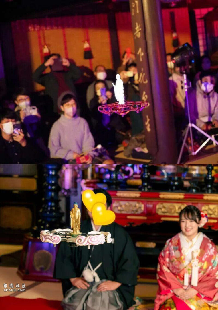 寺庙主持开直播 聘用女仆 组建女团引流 无人机迎佛会