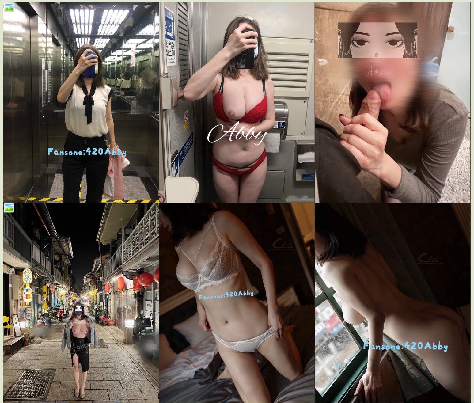 天然巨乳人妻！FansOne网红反差婊【420Abby】订阅，超美大奶大乳头户外露出3P啪啪