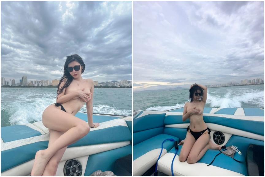 ✨秀人网阿姣✨ 三亚游艇露出 勒鲍诱惑 双人69自慰