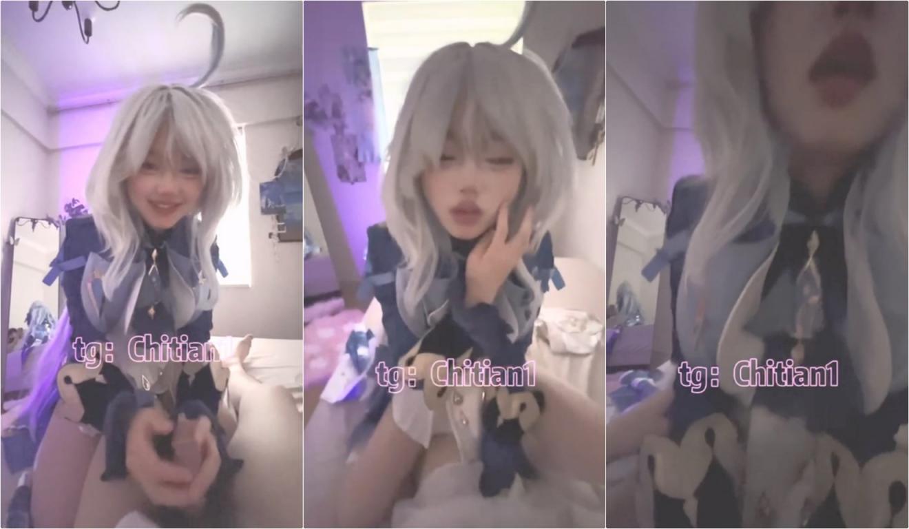 超嫩 极品颜值 可爱小萝莉 cosplay芙宁娜，被抱起来操，长得越乖 玩的越嗨！软萌甜美