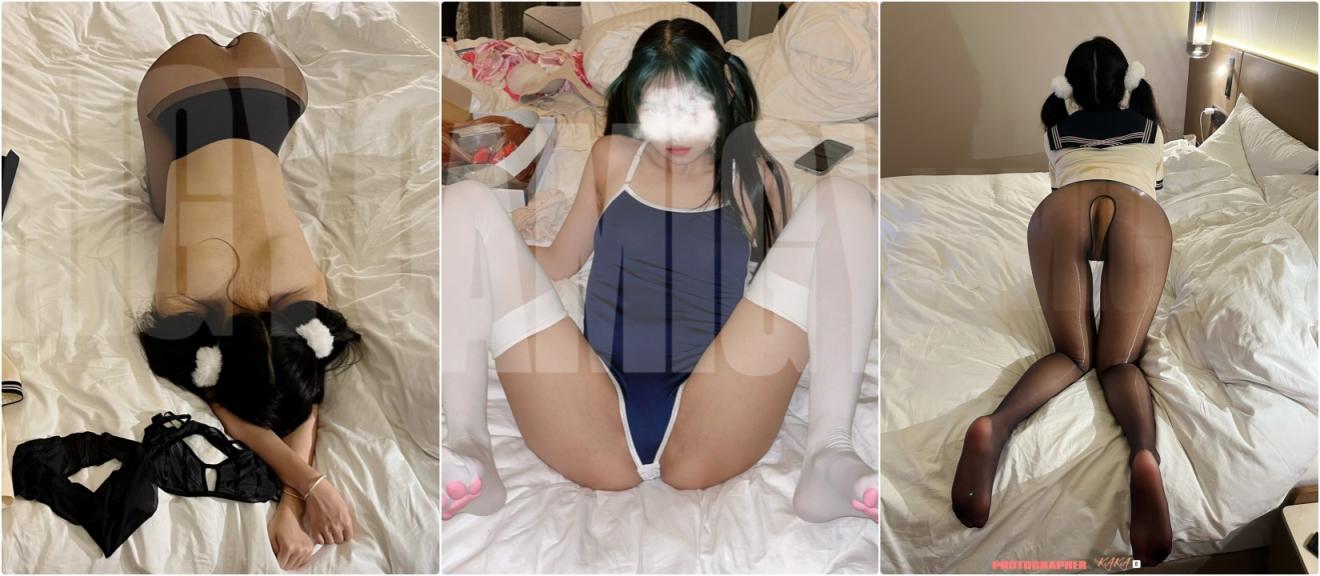 推特萝莉风嫩妹，极品小母狗【KAKAE】露脸福利，天生反差，足交性爱，无套内射
