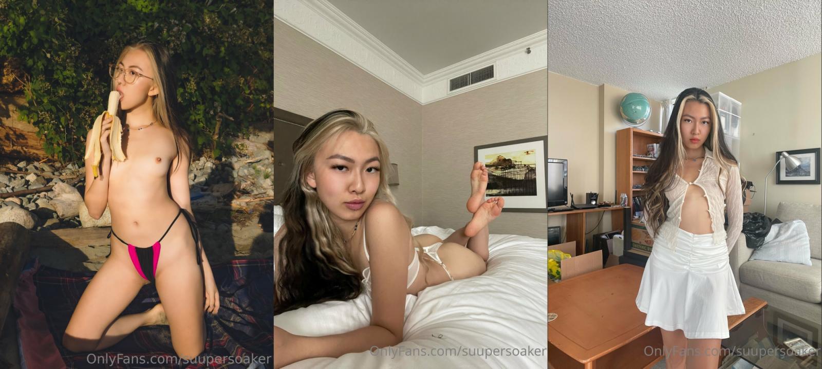 OF疯狂媚黑骚婊子【suupersoaker】福利，肉棒犹如她的手臂，被黑爹当摇摇车爆肏出白浆