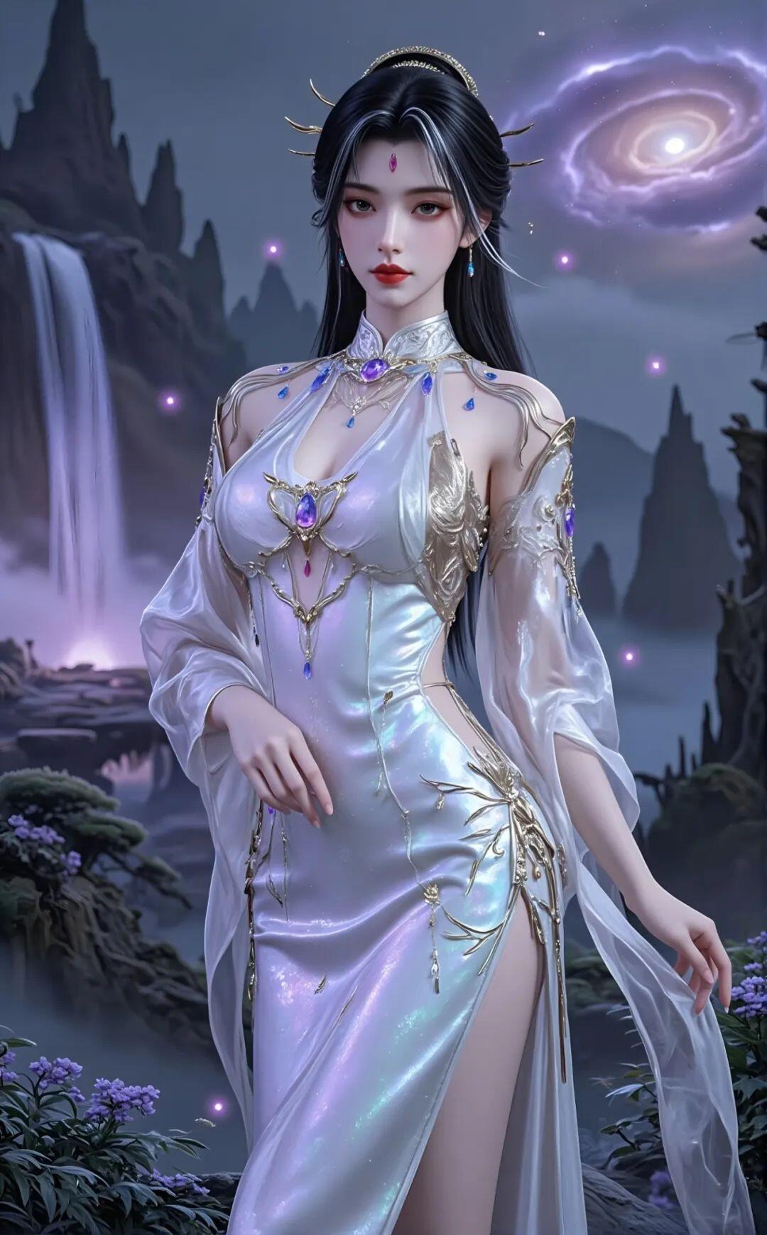 淡眉如秋水，玉肌伴轻风