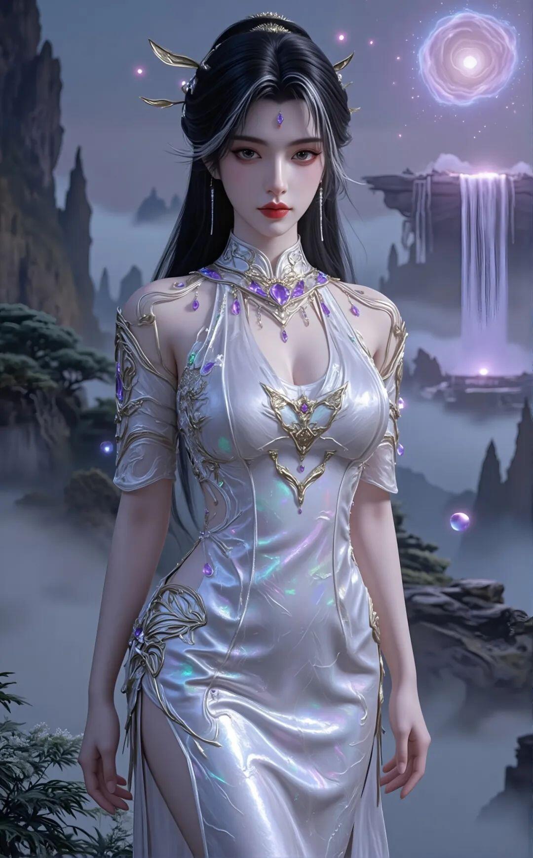 淡眉如秋水，玉肌伴轻风