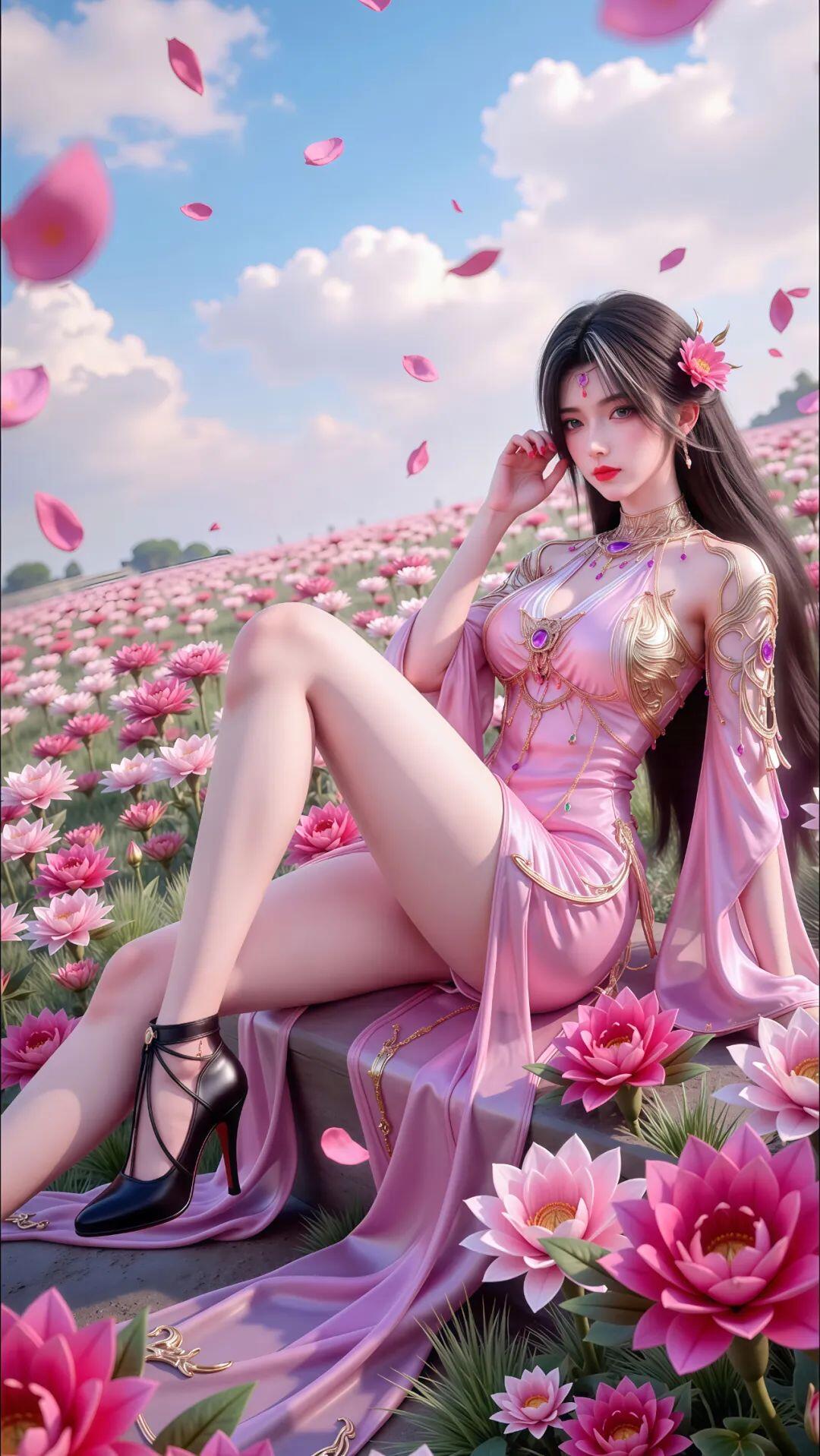 淡眉如秋水，玉肌伴轻风