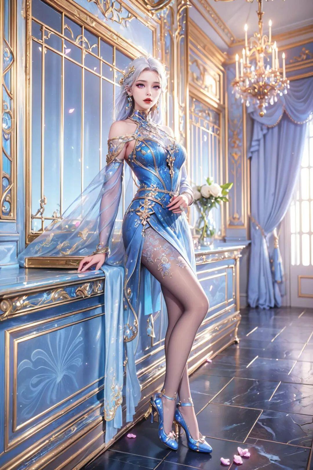 露出一种与生俱来的优雅和自信