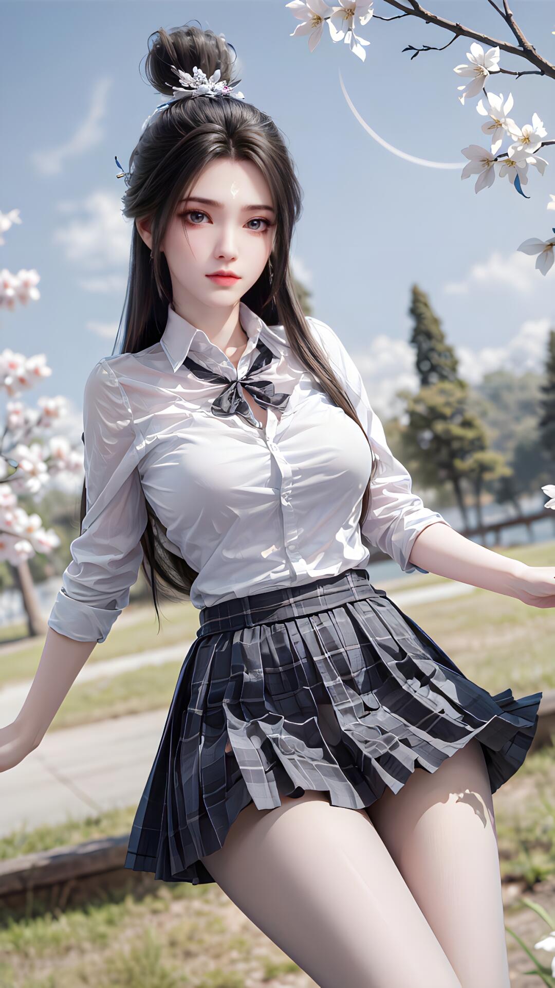 如一朵盛开的百合花，气质优雅