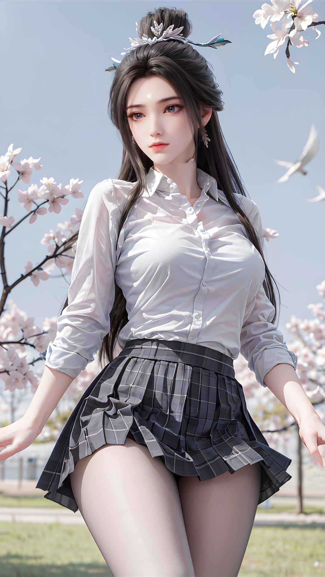 如一朵盛开的百合花，气质优雅