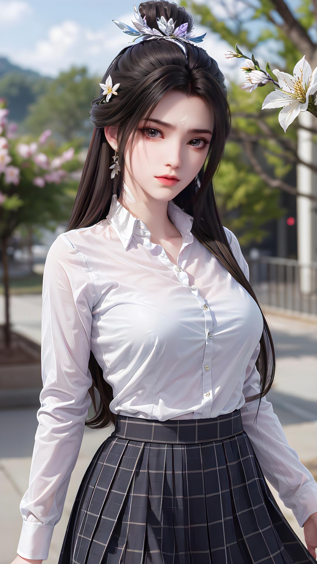 如一朵盛开的百合花，气质优雅