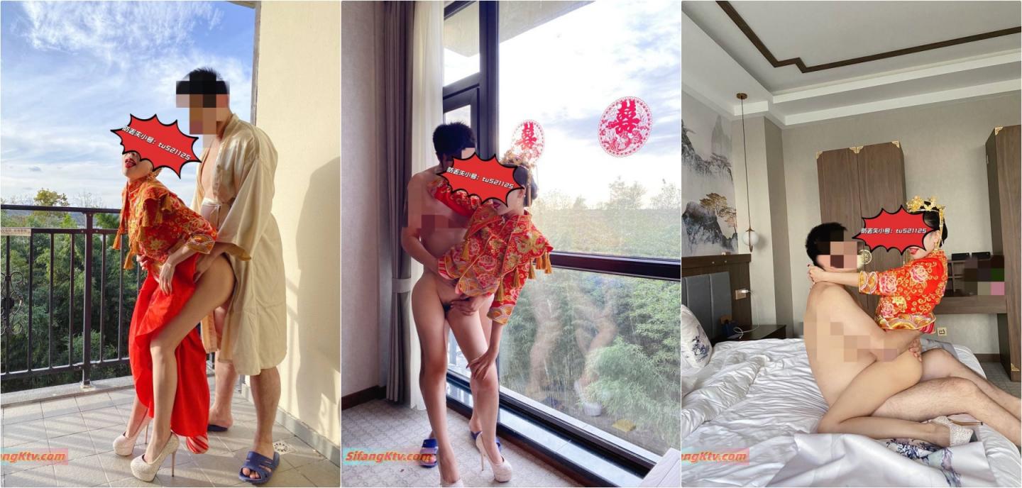 劲爆！性感反差尤物『兔兔』及其闺蜜✅VIP群+秀禾群婚纱露脸口交啪啪，唯美性感婚纱新娘超级反差 完整