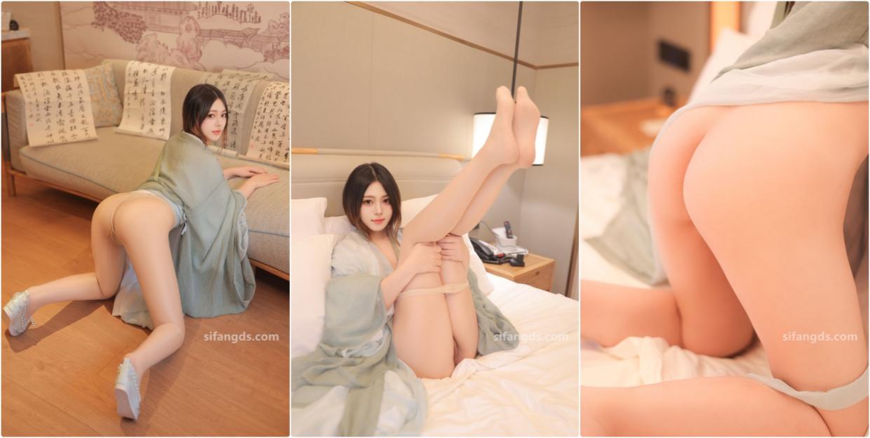 顶级颜值模特女神『蛋蛋宝』✅绿色汉服 自慰福利，顶级白富美魔鬼身材温柔反差女神 这样的尤物谁受得了
