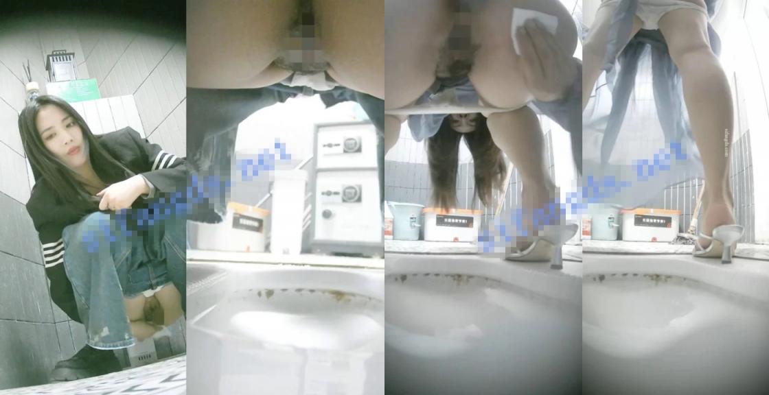 【重磅厕拍】，美女如云，前后双角度，极品靓妹插逼塞卫生棉，亮点太多